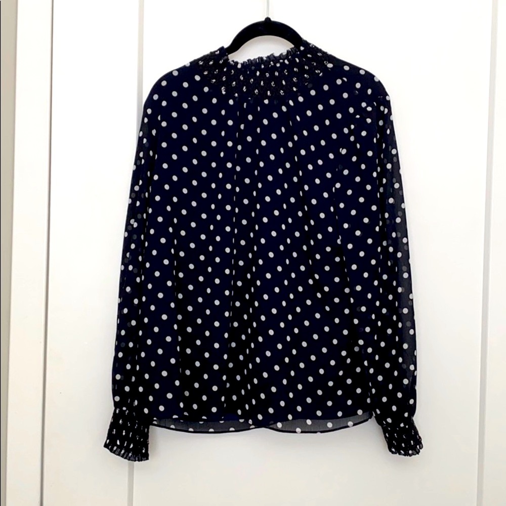 JCREW polka dot blouse